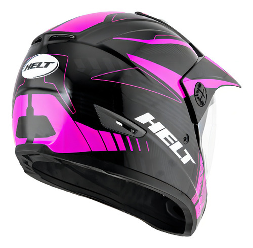 Capacete Helt Cross Vision Shock Rosa Pronta + Tamanho Do Capacete 62 Cor Rosa