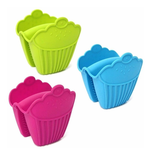 Manopla Cupcake Horno Silicona Cocina Agarradera Bandeja