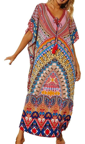 Vestido De Túnica Para Mujer Vestido De Playa Con Bato Turca