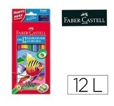 Lapices Color Faber Castell X12 Acuarelable Largo