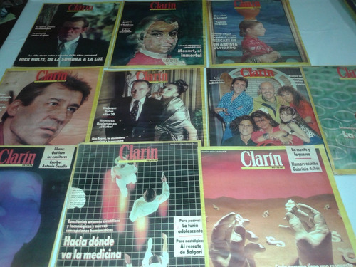 Lote De 10 Revistas  Revista Clarin  Década 90
