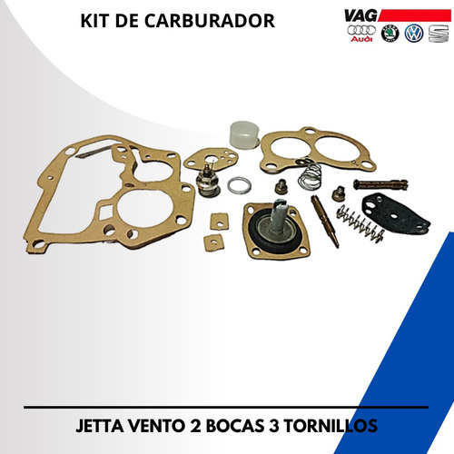 Kit De Carburador Para Vw Jetta Vento 2 Bocas 3 Tornillos