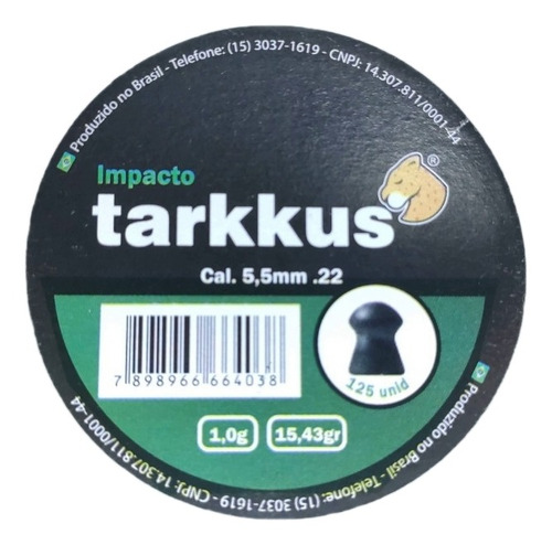 Chumbinho Tarkkus Impacto 125 Unidades 5,5mm Carabina