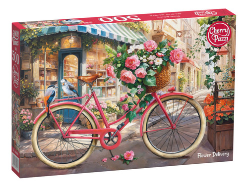 Rompecabezas Cherry Pazzi 500 Ps Reparto De Flores Bicicleta