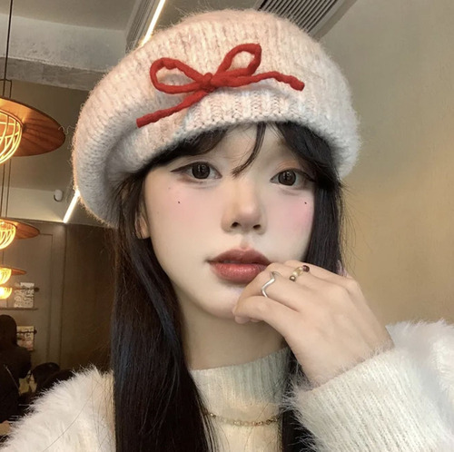 Boina De Felpa De Invierno Para Mujer, Gorro Cálido, Sombrer
