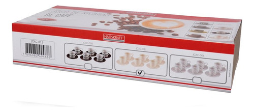 Jogo Xícaras Café Brancas Com Pires 12 Peças Porcelana 90ml