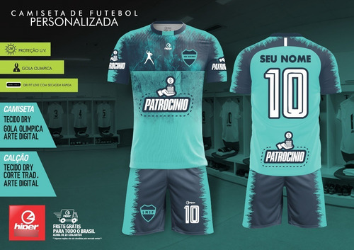 Jogo De Camisas+calção Fardamento Uniforme Futebol 10 Peças