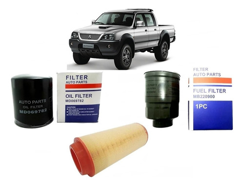 Filtro Ar Óleo E Combustível Mitsubishi L200 Sport 2003/...