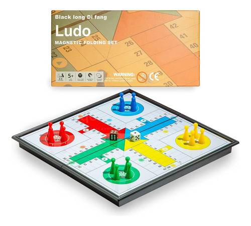 Ludo Magnetic Folding Travel Board Game Set - 9.75 Pulgadas