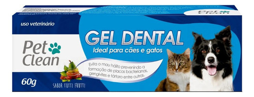 Gel Dental Pet Clean Para C¿es E Gatos 4 Sabores 60g Sabor Tutti-frutti