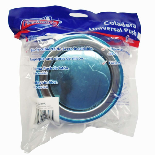 Coladera Redonda Universal Push C/ Membrana Fleximatic 2249a