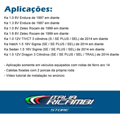 Imagem 5 de 9 de Jogo Calota Ford Ka 2019 Aro 14 Esportiva Black 2020 2021