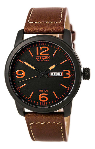 Citizen Bm8475-26e Eco-drive Para Hombre, Esfera Negra, Cuer