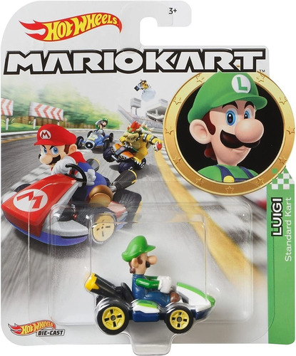 Hot Wheels Mario Kart Luigi Standard 1:64 Vehiculo Original