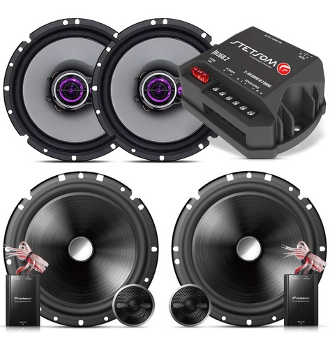 Kit 2 Vias Pioneer + Falantes 6 Voyage Fox Golf Up + Módulo