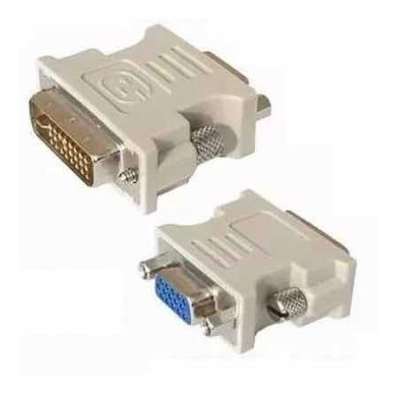 3 Adaptador Convertidor Dvi 24+5pines Macho A Vga Hembra 15 