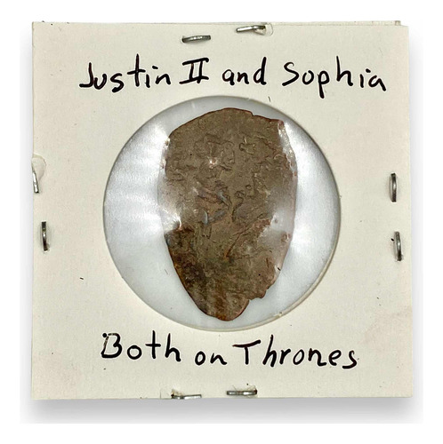Moneda Cobre Bizantina Justin Ii Y Sophia Follis 565-578 D C (Usado)