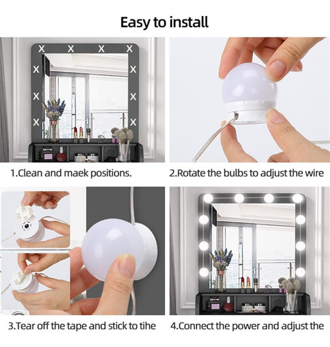 Luces Led De Tocador Para Espejo, Luces De Tocador Estilo Ho