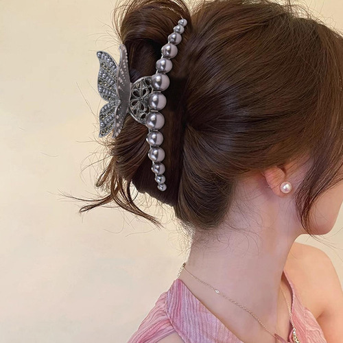Pinza Para El Cabello Con Perlas Grandes Pasador De Con Perl