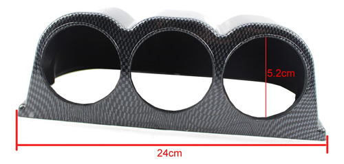 Tf Soporte Triple Gauge Pod Con Patrón De Carbono De 52 Mm