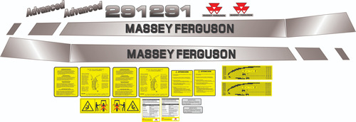 Calcomanía Tractor Massey Ferguson Advanced 291 +preventivos