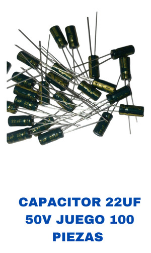 Capacitor Electrolitico 22uf 50v Pack 100 Piezas