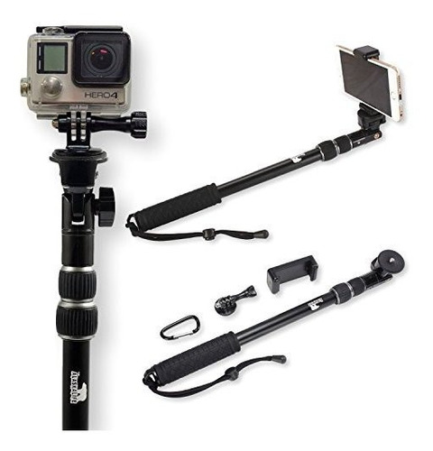 Brazo Extensible P/autofoto Para Go Pro, Cámara Y Móviles