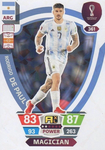 Adrenalyn Qatar 2022 - Carta Magician #361 Rodrigo De Paul