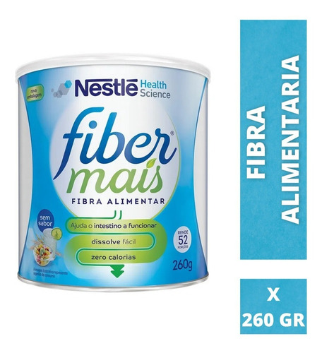 Imagen 1 de 2 de Fiber Mais Suplemento De Fibras Nestle Lata X 260 Gr