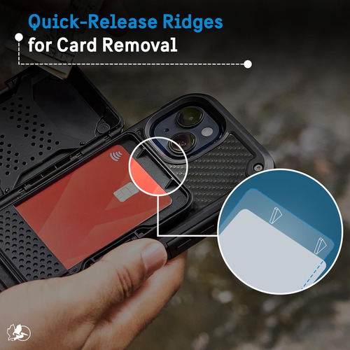Magnetic Wallet Pelican For iPhone W/ Card Holder Rfid Black