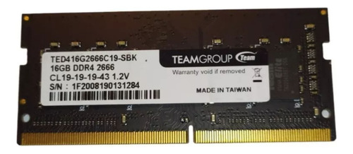 Memoria Ddr4 16 Gb 2666 Mhz Teamgroup Sodimm Factura A/b (Usado)