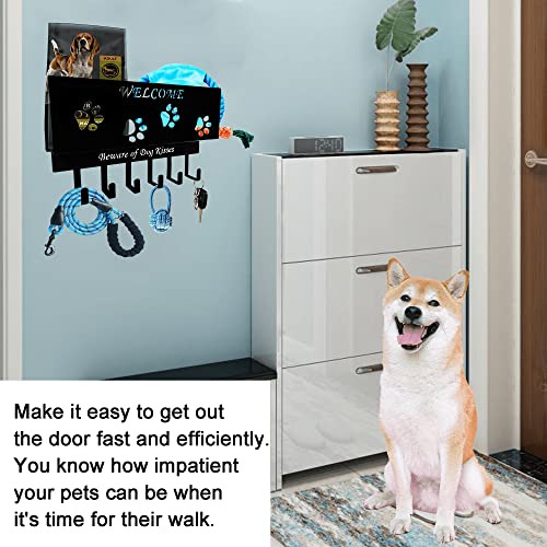 Soporte De Pared Con 6 Ganchos Para Perros Y Llaves
