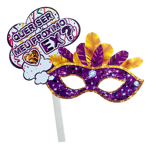 Kit 6 Plaquinhas P/ Fotos Selfie Frases Divertidas Carnaval