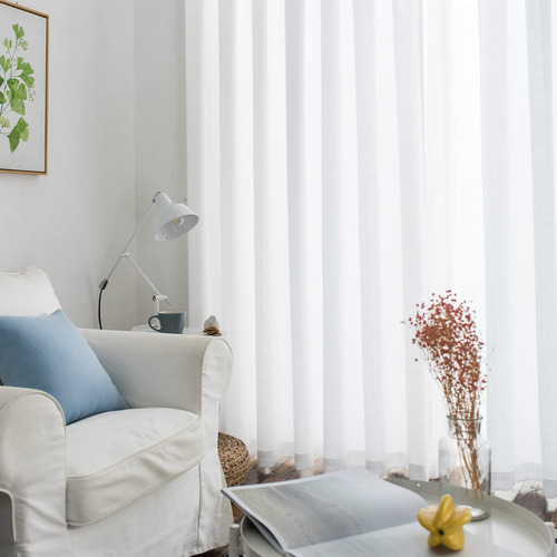 Melodieux - Cortinas Semitransparentes Para Sala De Estar, D