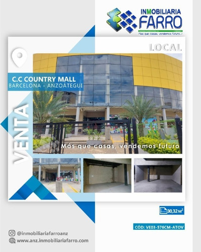 Imagen 1 de 6 de En Venta Local Comercial Ubicado En El Centro Comercial Country Mall Ve03-576cm-atov