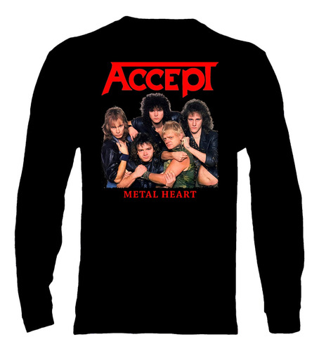 Polera Manga Larga Accept - Ver 03 - Banda Metal Heart