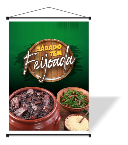 Banner Tema Feijoada Para Comércio Bares E Restaurante Cor Mod. Anuncio