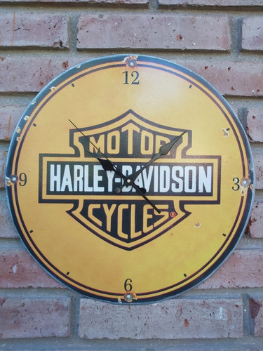 Reloj De Chapa Vintage Retro Para Pared - Harley 30cm Diam