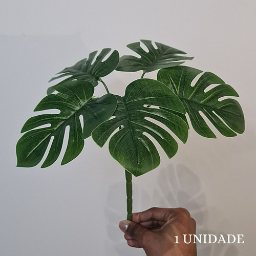 Kit 3 Planta Artificial Costela De Adão Para Parede Verde