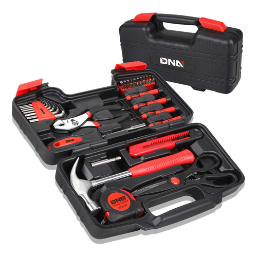 Dna Motoring Rojo 39 Piezas Kit De Herramientas Portatiles