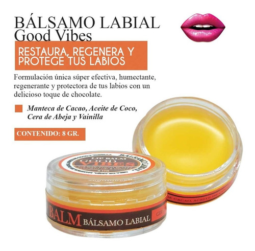 Imagen 2 de 3 de Bálsamo Labial Cacao, Aceite De Coco Y Cera De Abeja