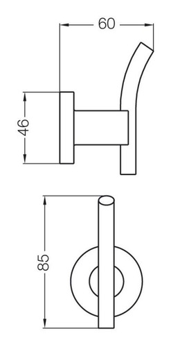 Percha Fv Libby Simple Cromo De Aplicar