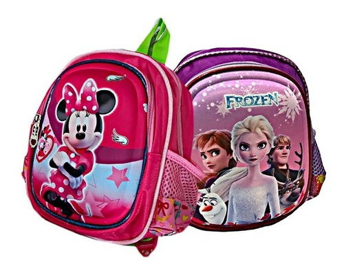 Morral Mochila Maleta Niña Jardin Frozen Minnie 26cm Kinder