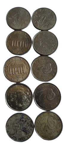 10 Moedas De 10 Cents De Euro Sem Repetição #av (Usado)