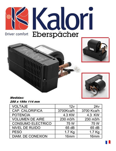 Caja Calefactora Universal Kalori 12 Volt (258x199x114)