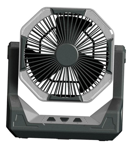 Ventilador De Escritorio Linterna Exterior Coche De Gris