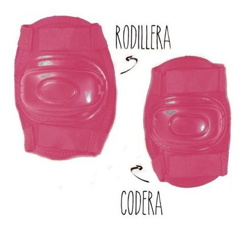 Set De Proteccion Rodillera Codera Nena Rollers Jem 301n