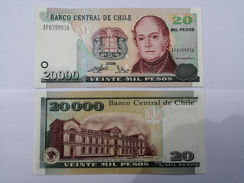 3 Billetes Papel Algodón, Nuevos. 20.000, 10.000, 5.000 