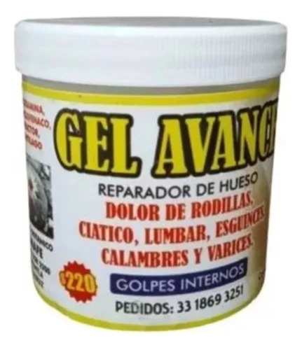 Gel Avance 240g Reparador De Hueso, Golpes Internos, + Envio
