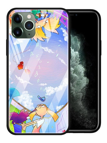 Nueva Carcasa Para iPhone 13 Pro Hey Arnold Vidrio Templado